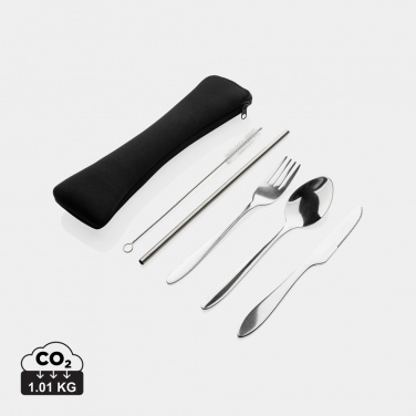 Logotrade promotional merchandise picture of: 4 PCS stainless steel re-usable cutlery set