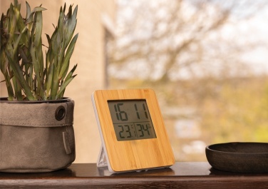 Logotrade business gift image of: Bamboo weather station