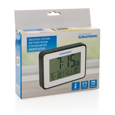 Logo trade promotional gifts image of: Grundig weatherstation alarm and calendar