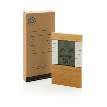 Logo trade promotional items image of: Utah RCS rplastic and bamboo weather station