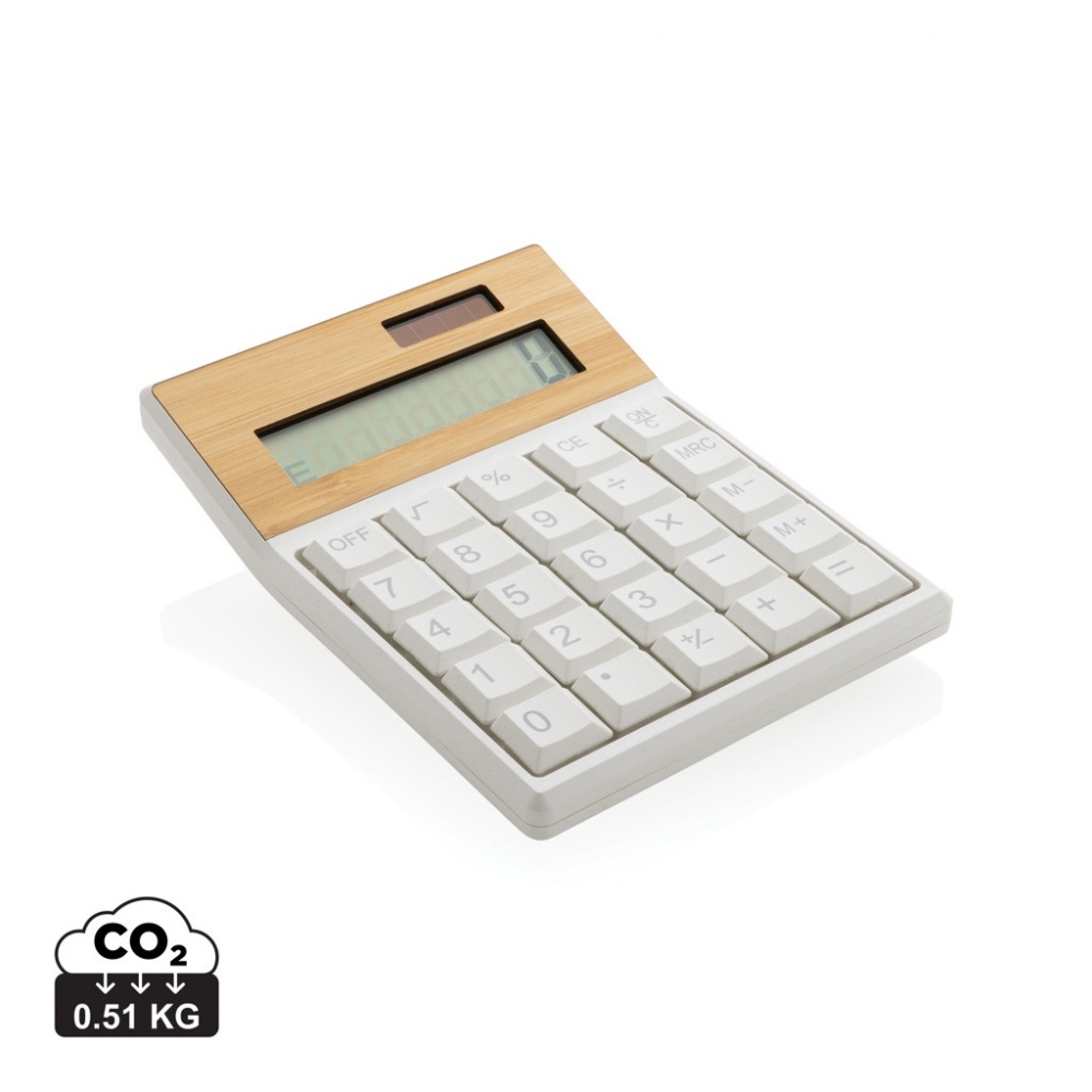 Logotrade promotional product picture of: Utah RCS recycled plastic and  bamboo calculator