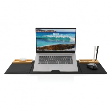 Logo trade promotional merchandise image of: Impact AWARE RPET Foldable desk organizer with laptop stand