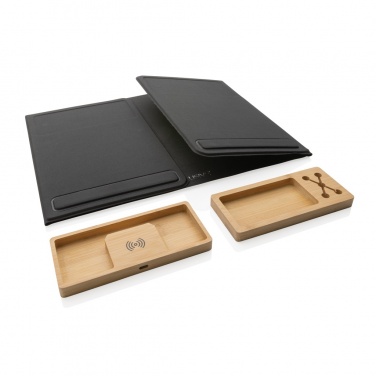 Logo trade corporate gifts image of: Impact AWARE RPET Foldable desk organizer with laptop stand