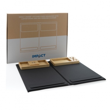 Logo trade corporate gifts picture of: Impact AWARE RPET Foldable desk organizer with laptop stand