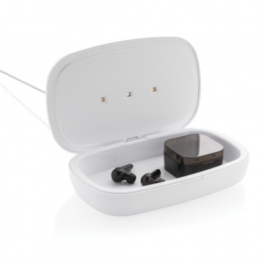 Logo trade business gift photo of: UV-C steriliser box with 5W wireless charger