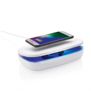 Logo trade corporate gifts picture of: UV-C steriliser box with 5W wireless charger