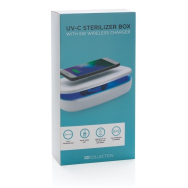 Logotrade promotional gift image of: UV-C steriliser box with 5W wireless charger