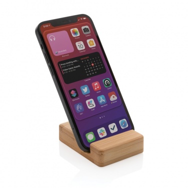 Logo trade promotional gifts picture of: Bamboo phone stand XD