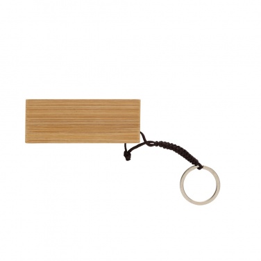 Logo trade promotional gift photo of: Standkey bamboo keychain phone stand