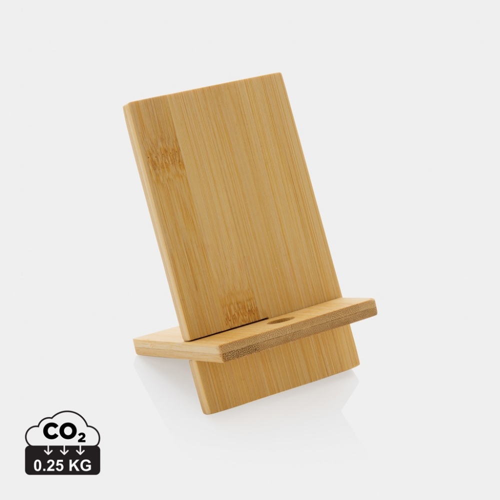 Logo trade promotional gifts picture of: Bamboo phone stand in kraft box