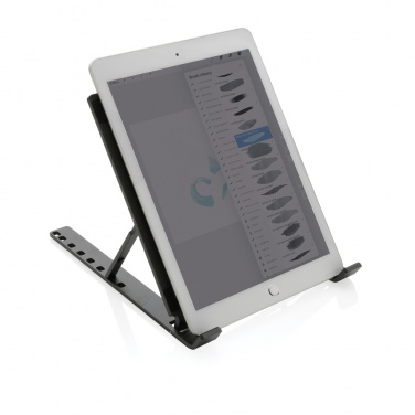 Logo trade promotional merchandise image of: Terra RCS recycled aluminium universal laptop/tablet stand