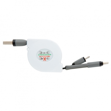 Logo trade promotional product photo of: 3-in-1 retractable cable