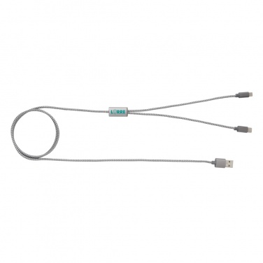 Logo trade promotional product photo of: 3-in-1 braided cable