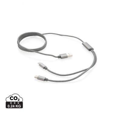 Logo trade advertising products image of: 3-in-1 braided cable