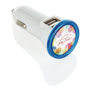 Logo trade promotional merchandise image of: Powerful dual port car charger