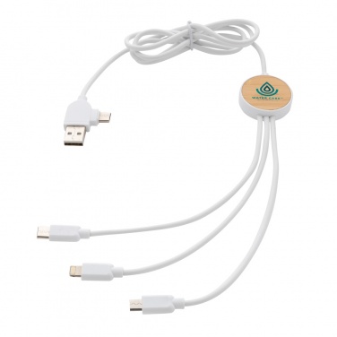 Logotrade business gifts photo of: RCS recycled plastic Ontario 6-in-1 cable