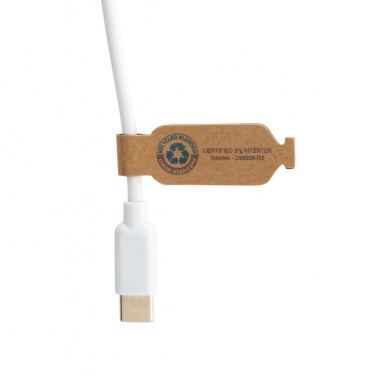 Logo trade corporate gifts image of: RCS recycled plastic Ontario 6-in-1 round cable