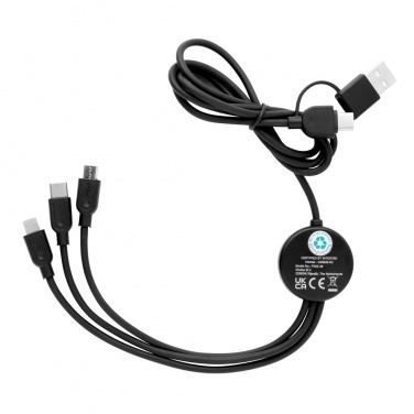 Logotrade advertising product image of: RCS recycled TPE and recycled plastic 6-in-1 cable