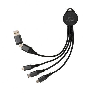 Logo trade promotional products image of: Terra RCS recycled aluminium 6-in-1 charging cable