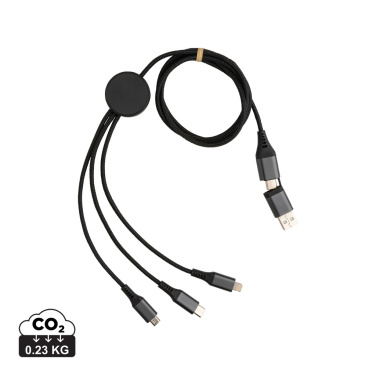 Logotrade promotional giveaway image of: Terra RCS recycled aluminium 120cm 6-in-1 cable