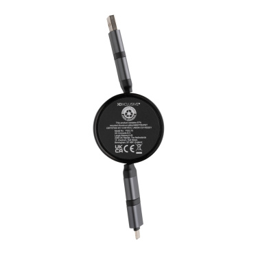 Logo trade advertising product photo of: Terra RCS recycled aluminium retractable 6 in 1 cable