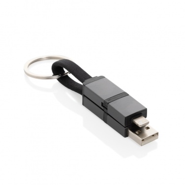 Logotrade promotional item picture of: Terra recycled aluminum 4 in 1 60W fast charging cable