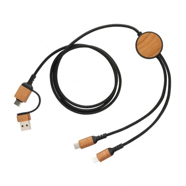 Logotrade promotional merchandise photo of: Ohio RCS certified recycled plastic 6-in-1 cable