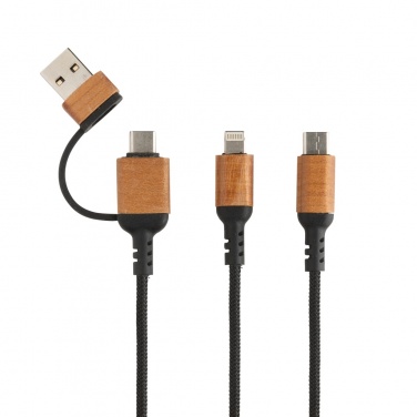 Logotrade promotional giveaway picture of: Ohio RCS certified recycled plastic 6-in-1 cable