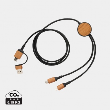 Logo trade promotional gift photo of: Ohio RCS certified recycled plastic 6-in-1 cable