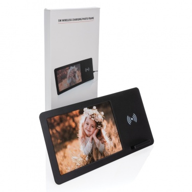 Logo trade corporate gift photo of: 5W Wireless charger and photo frame