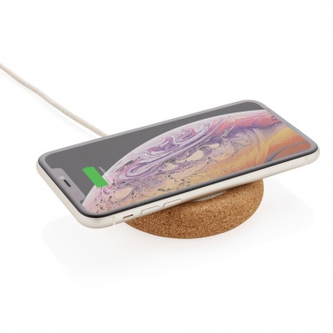 Logo trade advertising products picture of: Cork and Wheat 5W wireless charger