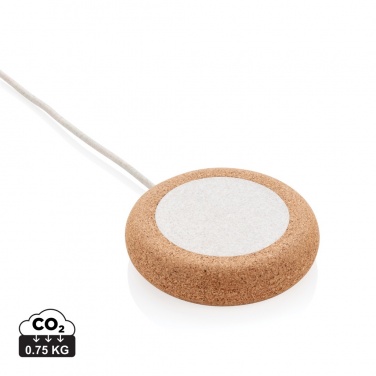 Logo trade promotional item photo of: Cork and Wheat 5W wireless charger