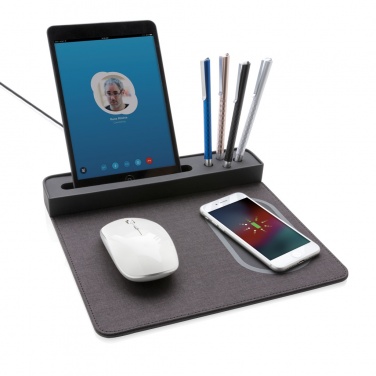 Logo trade business gift photo of: Air mousepad with 5W wireless charging and USB