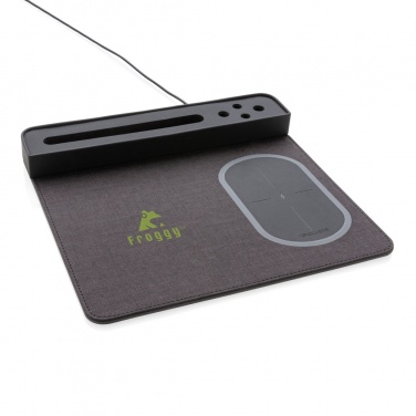 Logo trade promotional products image of: Air mousepad with 5W wireless charging and USB