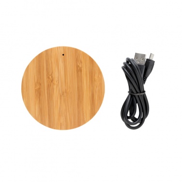 Logo trade promotional giveaways picture of: Bamboo X 5W wireless charger