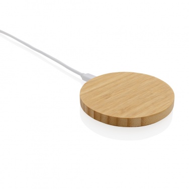 Logotrade business gift image of: Bamboo 15W wireless charger