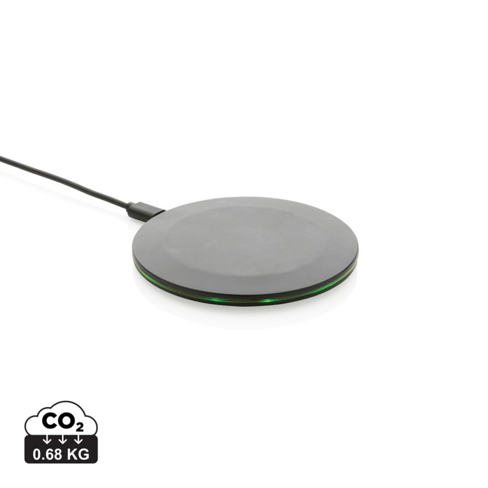 Logo trade promotional items picture of: RCS recycled plastic 15W Wireless fast charger