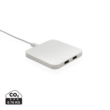 Logotrade promotional item picture of: RCS recycled plastic 10W Wireless charger with USB Ports