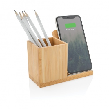 Logotrade promotional merchandise picture of: Calgary bamboo 10W wireless charger