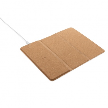 Logotrade promotional product image of: 10W wireless charging cork mousepad and stand