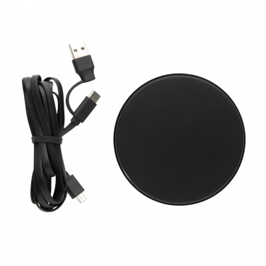 Logo trade promotional merchandise image of: RCS standard recycled plastic 10W wireless charger