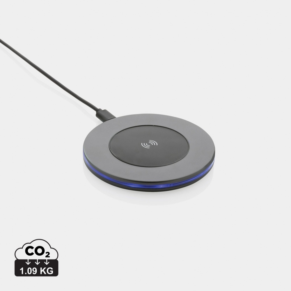 Logo trade promotional gifts picture of: Terra RCS recycled aluminium 10W wireless charger