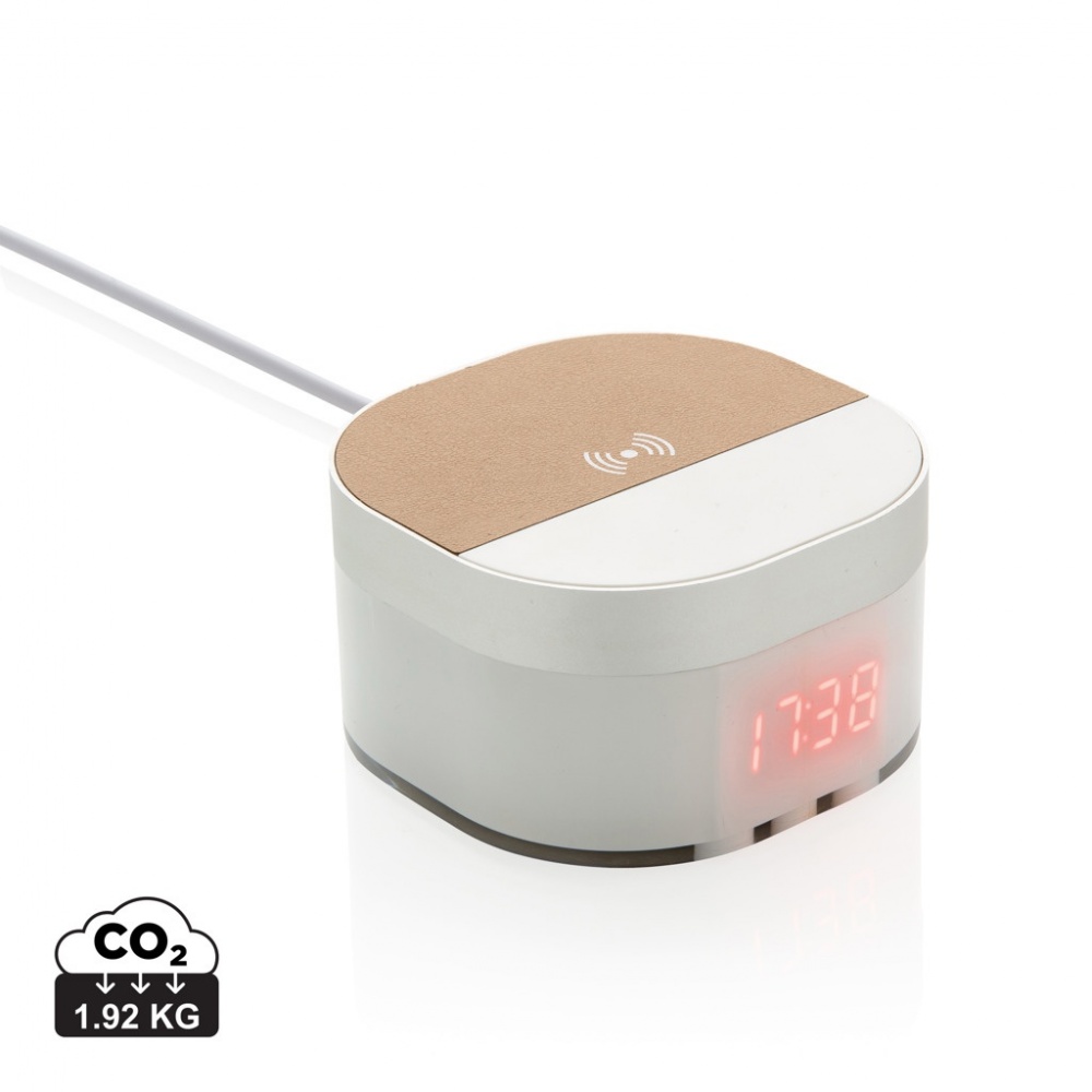 Logotrade advertising product image of: Aria 5W Wireless Charging Digital Clock