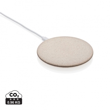 Logo trade advertising product photo of: 5W Wheat straw wireless charger