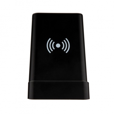 Logo trade corporate gifts image of: Light up logo 5W wireless charging pen holder