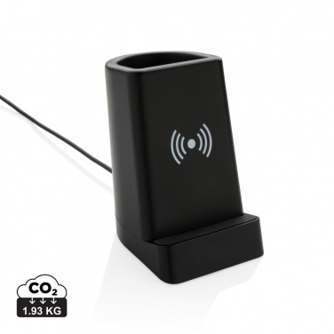 Logo trade promotional merchandise image of: Light up logo 5W wireless charging pen holder