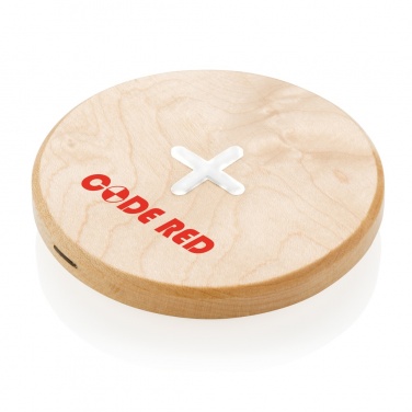 Logo trade advertising products picture of: 5W wood wireless charger