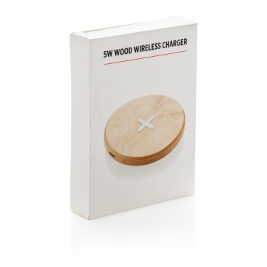 Logo trade promotional merchandise picture of: 5W wood wireless charger