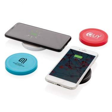 Logo trade promotional merchandise picture of: 5W wireless charging pad round