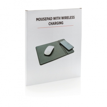 Logo trade business gifts image of: Mousepad with 5W wireless charging